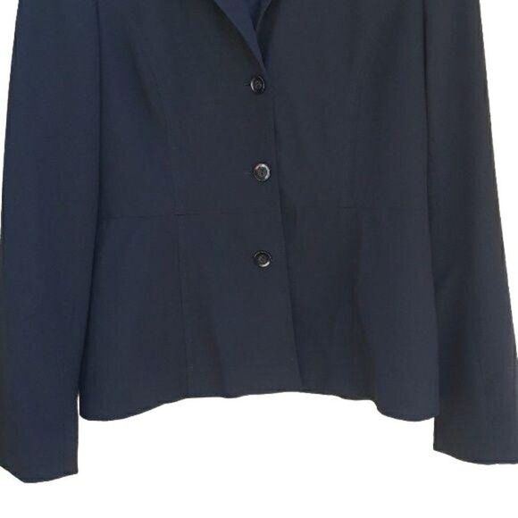 Guess Collection Blazer Boyfriend Single Breasted Boxy Button Career Black L - Picture 5 of 8